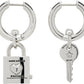 Silver Friendship Padlock Earrings