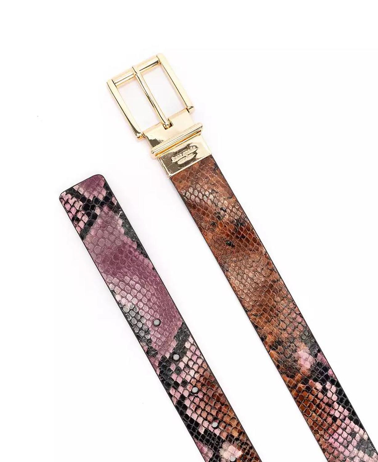 Women's 32mm Snake Embossed Reversible Belt
