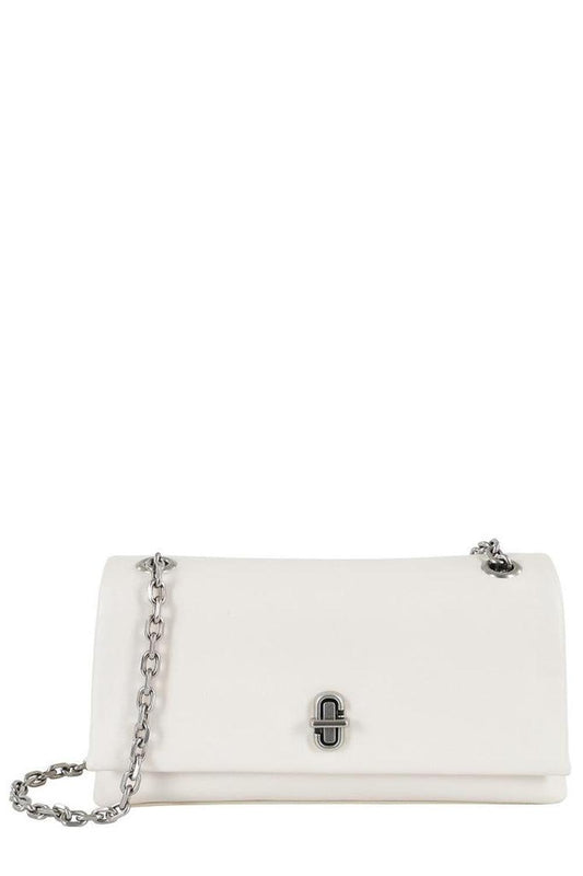 Dual Chain Wallet In Soft White Nappa Leather