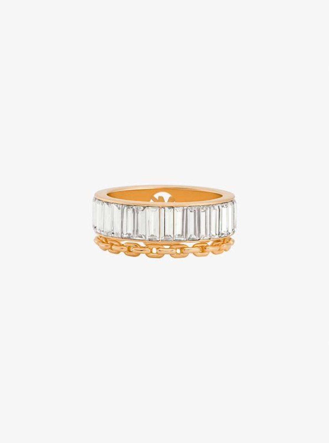 Cubic Zirconia Double Layered Ring
