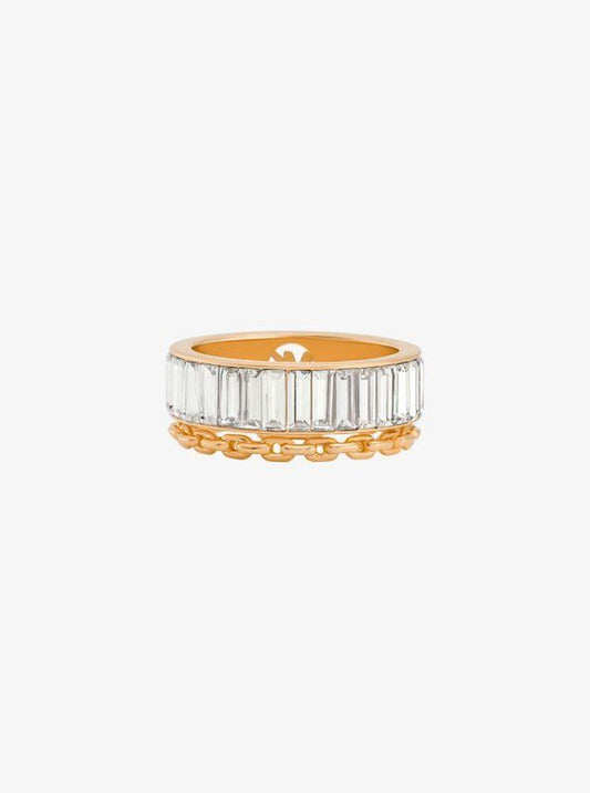 Cubic Zirconia Double Layered Ring