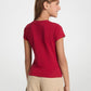 Metallic Printed Stretch Cotton T-Shirt