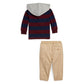 Cotton Hooded Rugby Shirt & Pants Set (Infant)