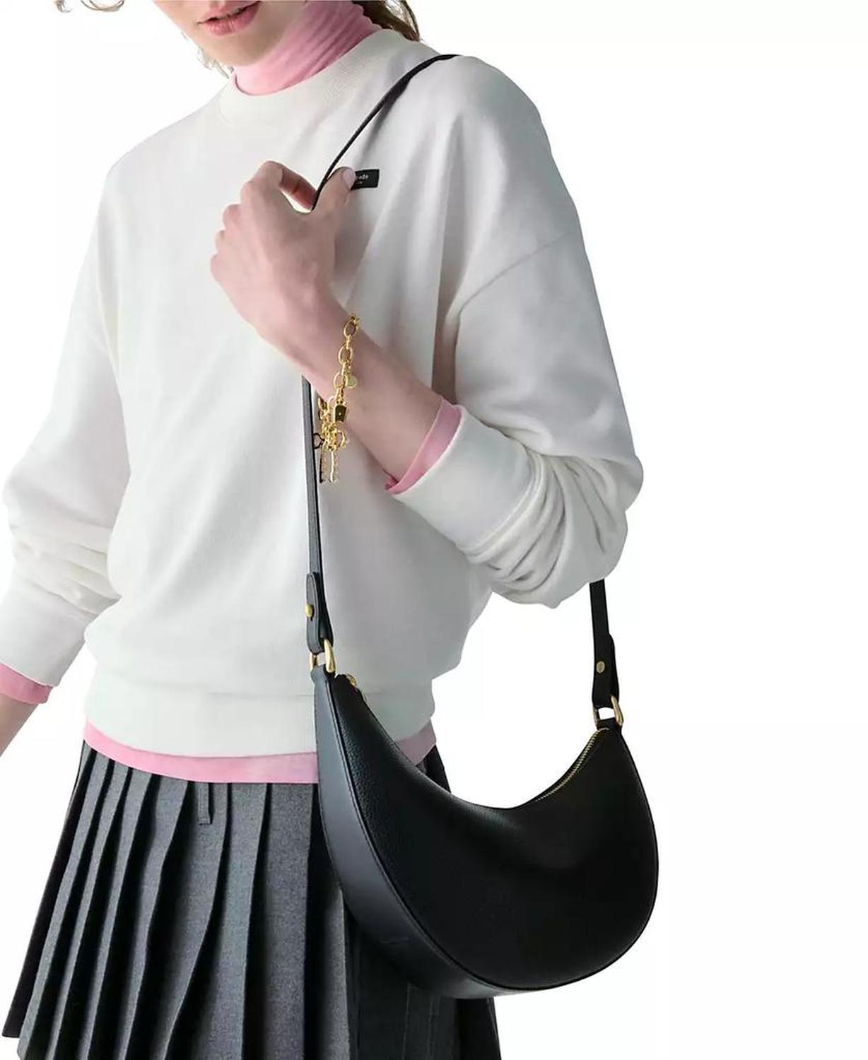 Duo Small Pebbled Leather Crossbody Bag