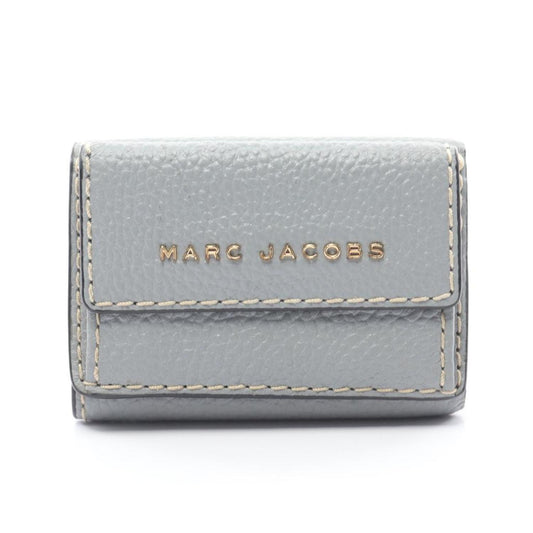 Compact Wallet Bi-Fold Wallet Leather Gray