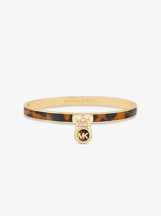 Gold-Tone Plated Lock Tortoise Bangle