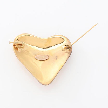 Coco Mark Heart Brooch Gp Gold 93P