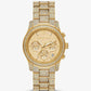 Runway Pavé Gold-Tone Watch