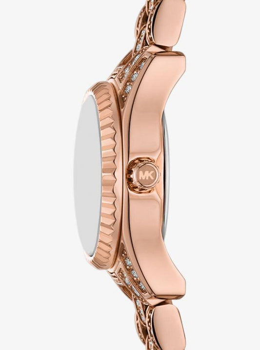 Mini Lexington Pavé Rose Gold-Tone Watch