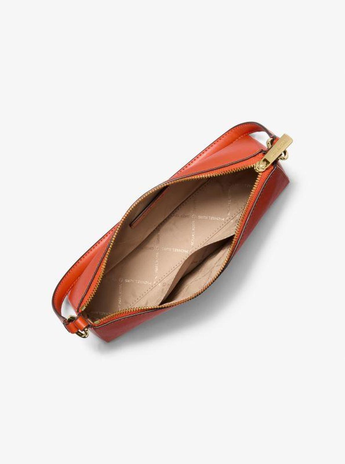 Vincent Medium Saffiano Leather Pochette with Signature Logo Card Case