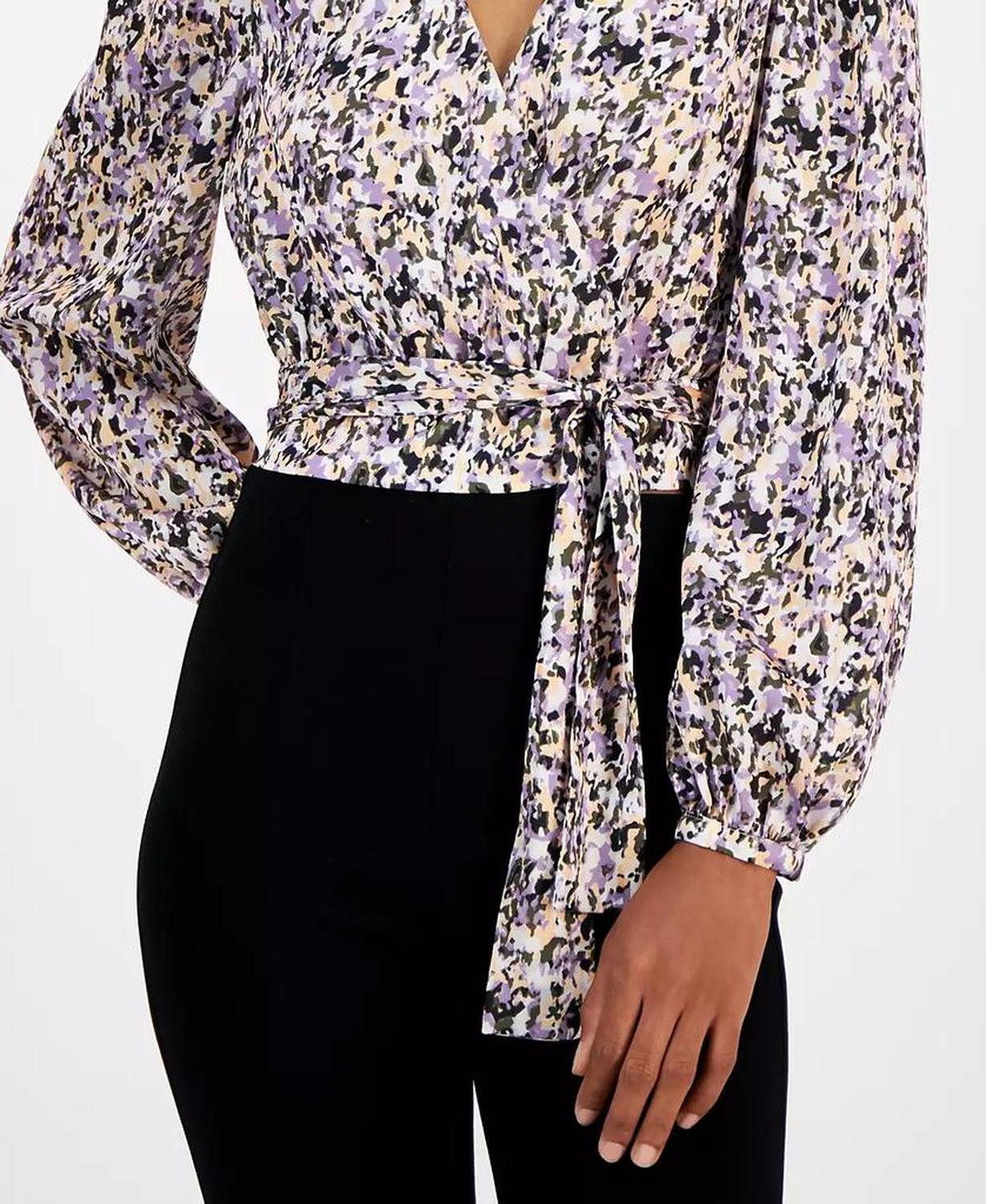 Women's Banella Abstract-Print Tie-Hem Top