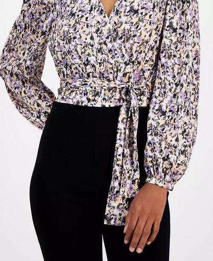 Women's Banella Abstract-Print Tie-Hem Top