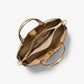 Carson Medium Metallic Pebbled Leather Satchel