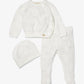Pointelle Logo Cotton 3-Piece Baby Gift Set