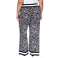 Plus Size Zebra-Print Striped-Border Pants