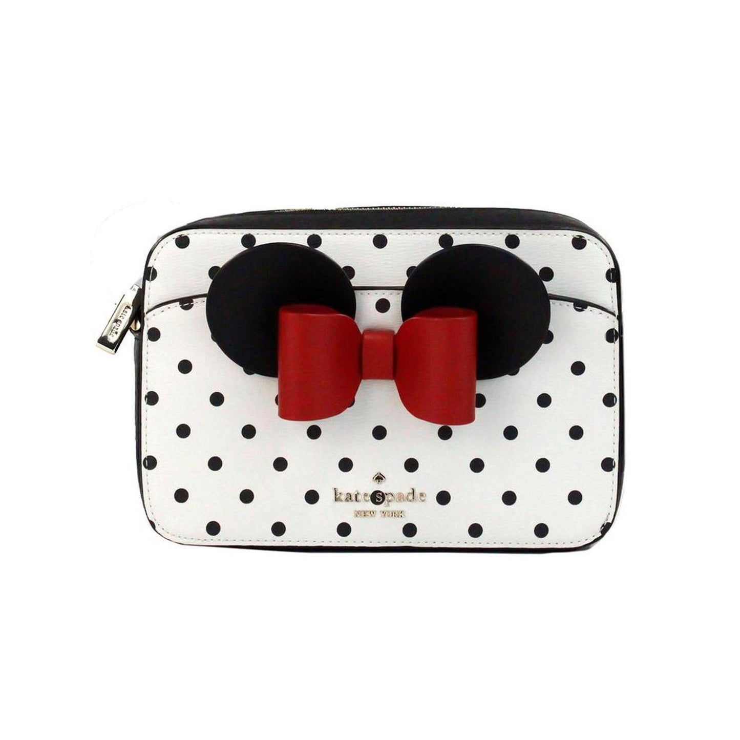 Disney Minnie Mouse Polka Dot Printed PVC Crossbody Camera Women's Bag
