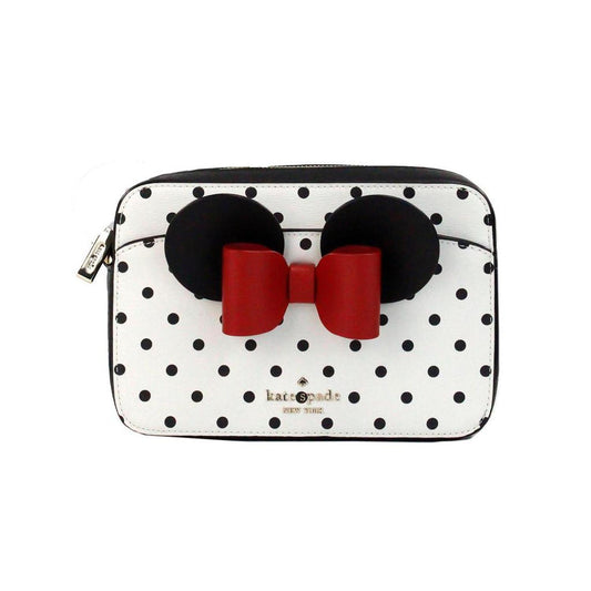Disney Minnie Mouse Polka Dot Printed PVC Crossbody Camera Women's Bag