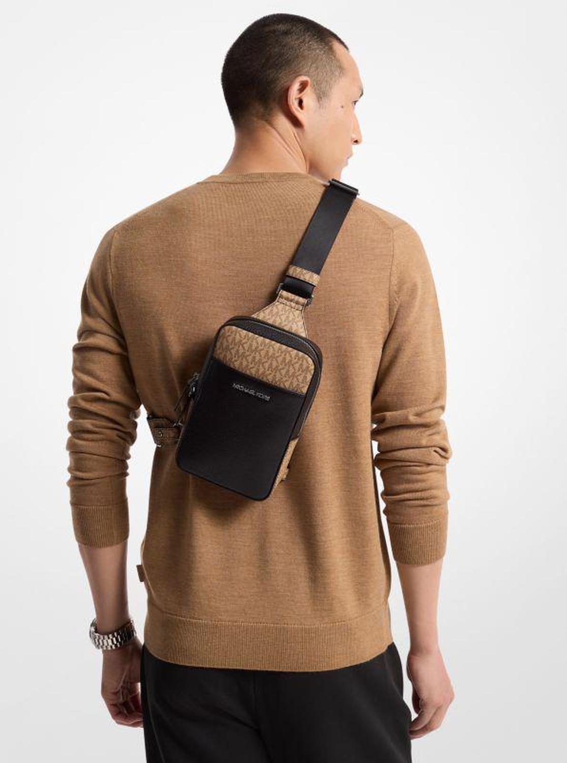 Cooper Leather and Logo Sling Pack