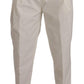 Dolce & Gabbana Elegant White Cotton Stretch Dress Pants