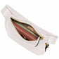 Small Glovetanned Leather Curve Zip Bag
