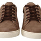 Dolce & Gabbana Elegant Brown Leather Sneakers for Men