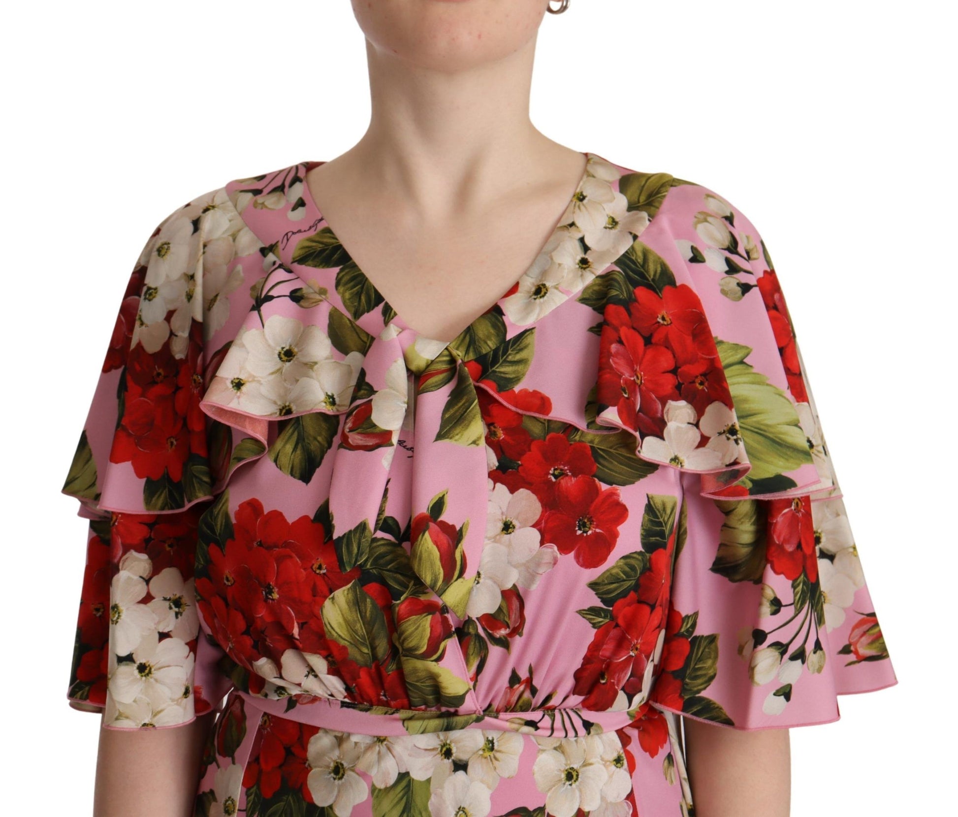 dolce and gabbana floral silk chiffon dress Dolce & Gabbana