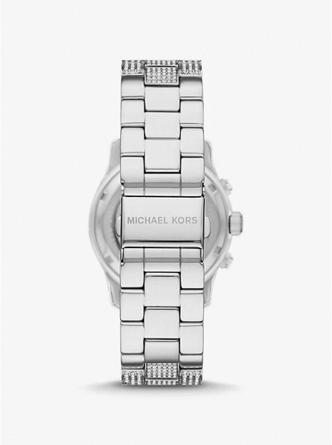 Runway Pavé Silver-Tone Watch