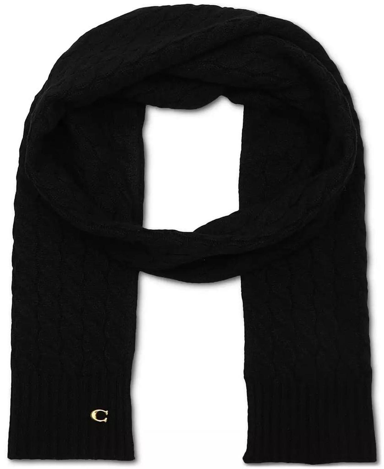 Soft Rib Cable Knit Scarf