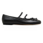 The Kiki Bow-Detail Leather Ballerina Flats