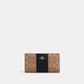 Coach Outlet Slim Zip Wallet In Signature Canvas With Stripe