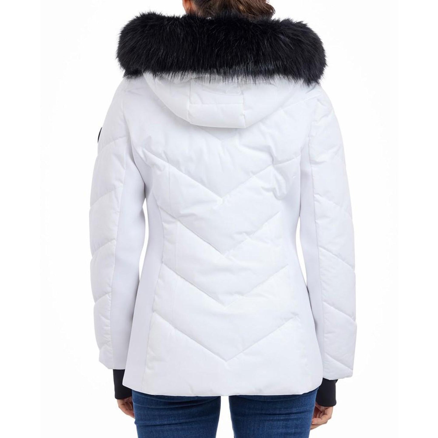 Women's Faux-Fur-Trim Hooded Puffer Coat, Created for Macy's