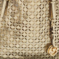 Michael Michael Kors Gold Laser Cut Leather Jet Set Travel Tote
