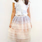 Girls Cake Tiered Tulle Skirt In Pastel