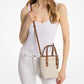 Quinn Extra-Small Signature Logo and Leather Convertible Tote Bag