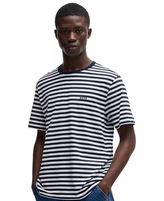 Men's Cotton Relaxed-Fit Striped T-Shirt