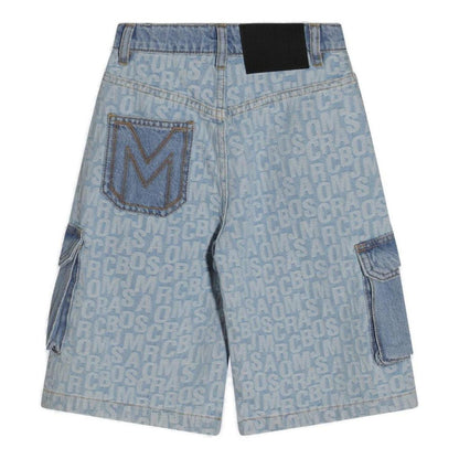 The Marc Jacobs Kids Logo-Patch Denim Shorts