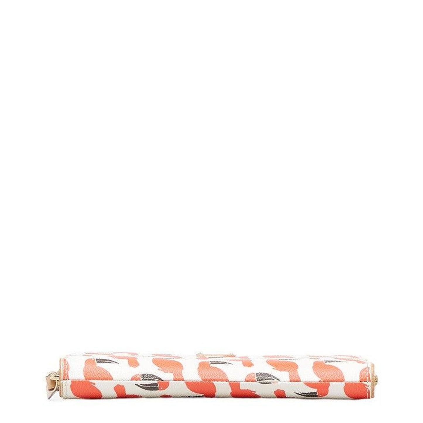 Bird Pattern PVC Leather Zip-Around Wallet