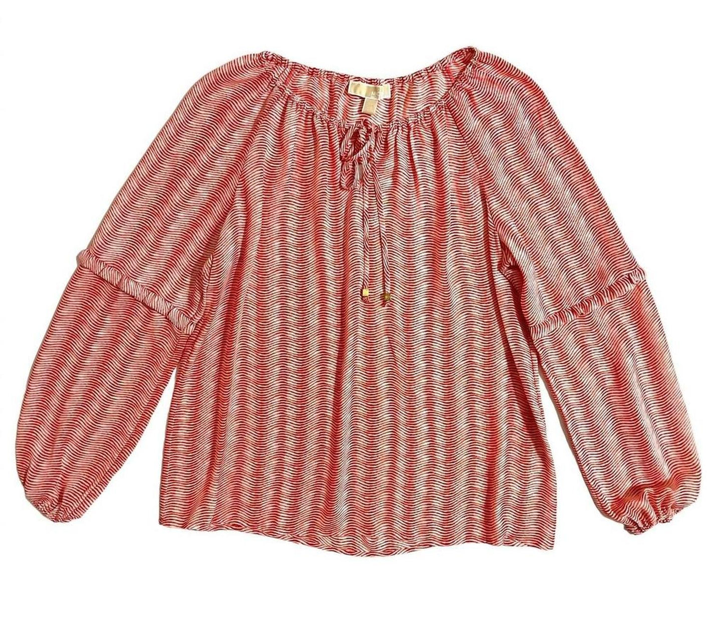 Women's Print Chiffon Peasant Blouse In Multicolor