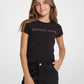 Metallic Printed Stretch Cotton T-Shirt