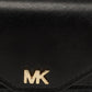 Michael Kors Black/grey Signature Coated Canvas And Leather Card Case..
