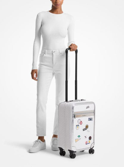 Small Embellished Signature Logo Suitcase
