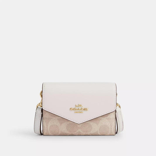 Mini Envelope Wallet With Strap In Signature Canvas