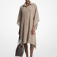 Striped Crepe de Chine Caftan Shirtdress