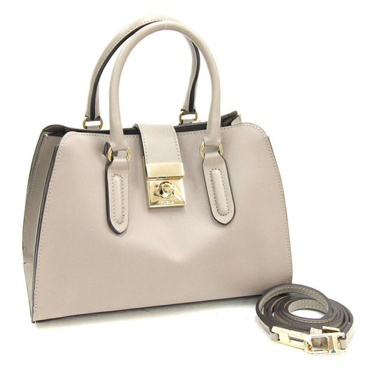 Leather Handbag Shoulder Bag (Pre-Owned)