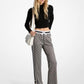 Logo Jacquard Knit Side-Snap Track Pants