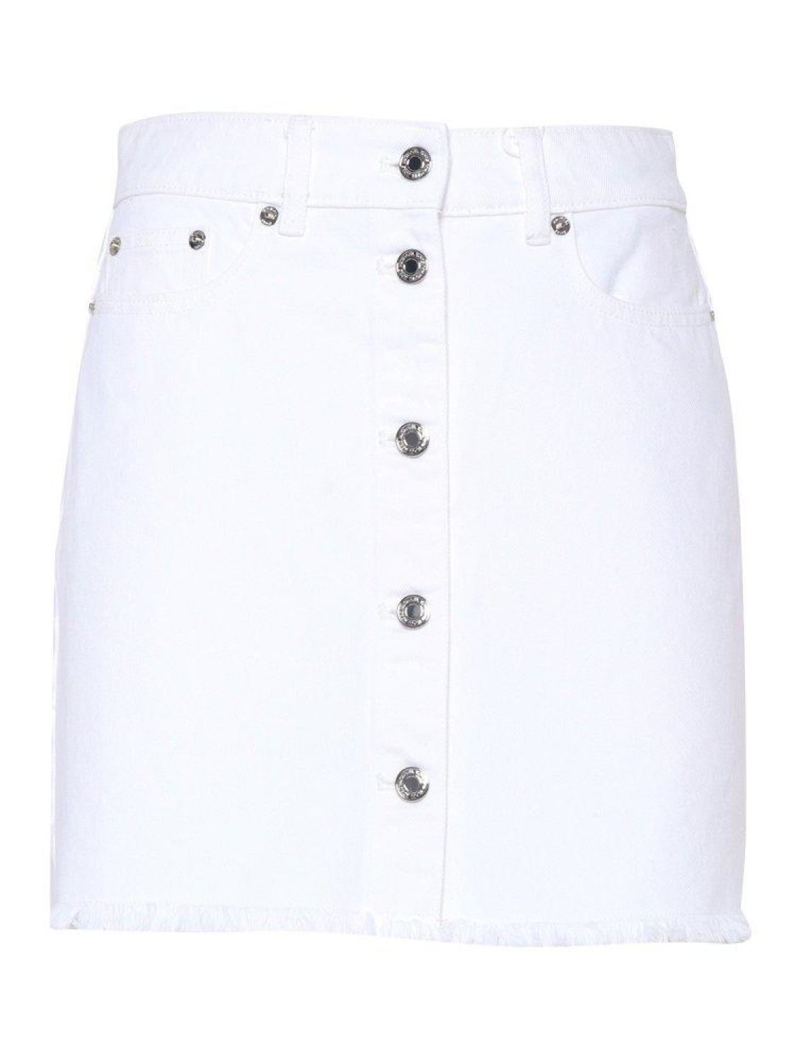 Michael Michael Kors Frayed Denim Mini Skirt