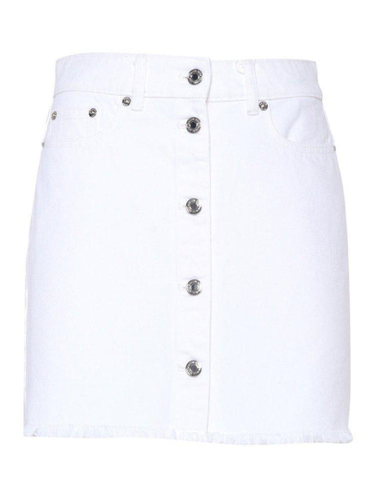 Michael Michael Kors Frayed Denim Mini Skirt