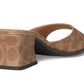 Sculpted C Coated Canvas Block Heel Sandals