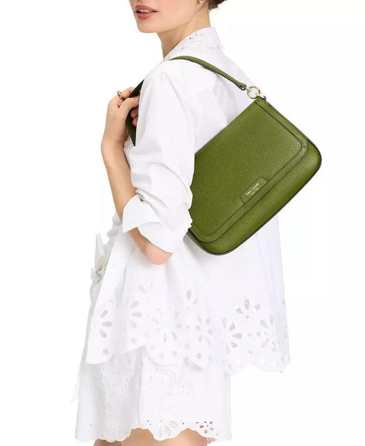 Hudson Pebbled Leather Flap Small Shoulder Bag