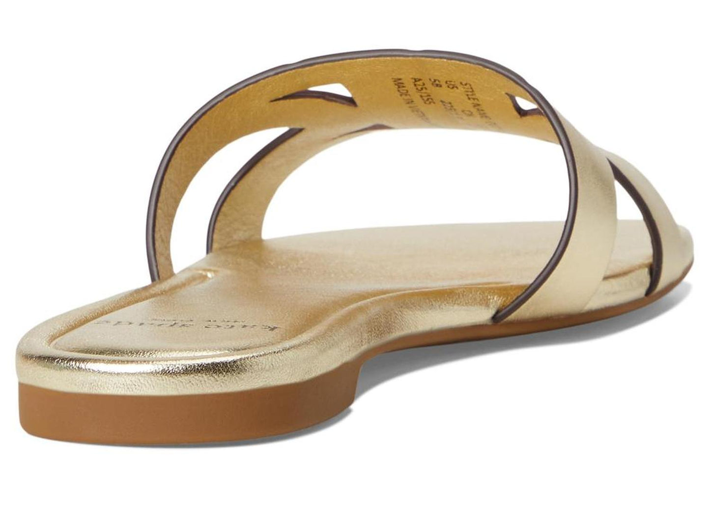 Duo Metallic Leather Slide Sandal